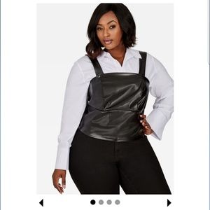 Faux Leather Vest/Top Plus Size